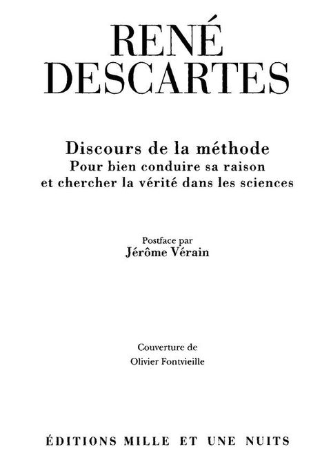 Cover image for book Discours de la méthode