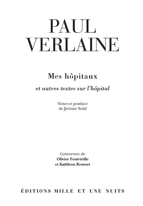Cover image for book Mes Hôpitaux