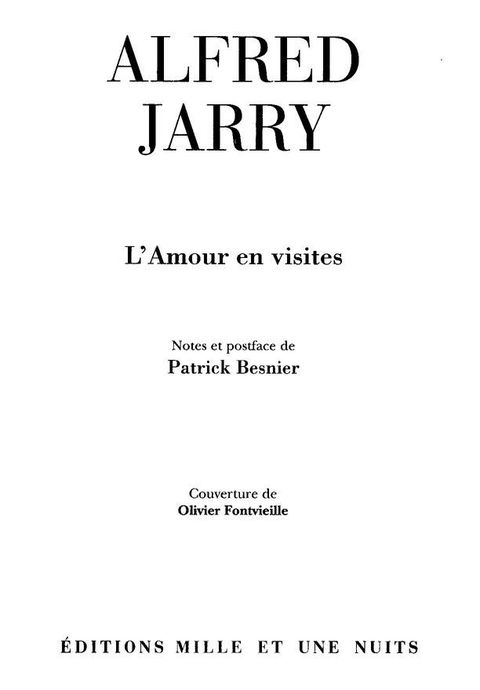 Cover image for book L'amour en visites