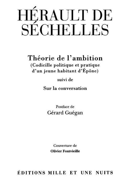 Cover image for book Théorie de l'ambition
