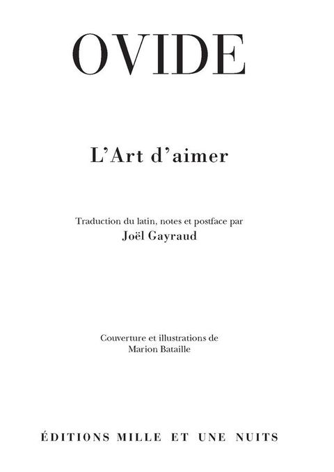 Cover image for book L'art d'aimer