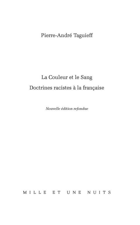 Cover image for book La couleur et le sang (Nouvelle édition)