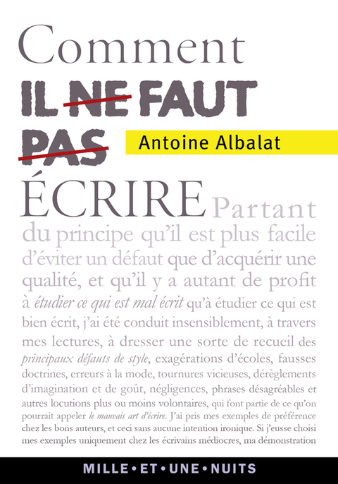Cover image for book Comment il ne faut pas écrire