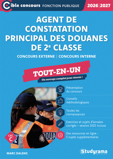 Cover image for book Agent de constatation principal des douanes de 2e classe - Tout-en-un - Catégorie C - Concours 20...