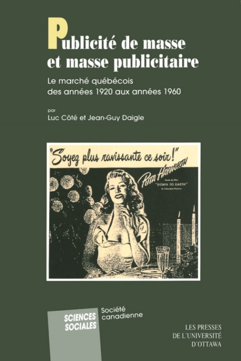 Cover image for book Publicité de masse et masse publicitaire