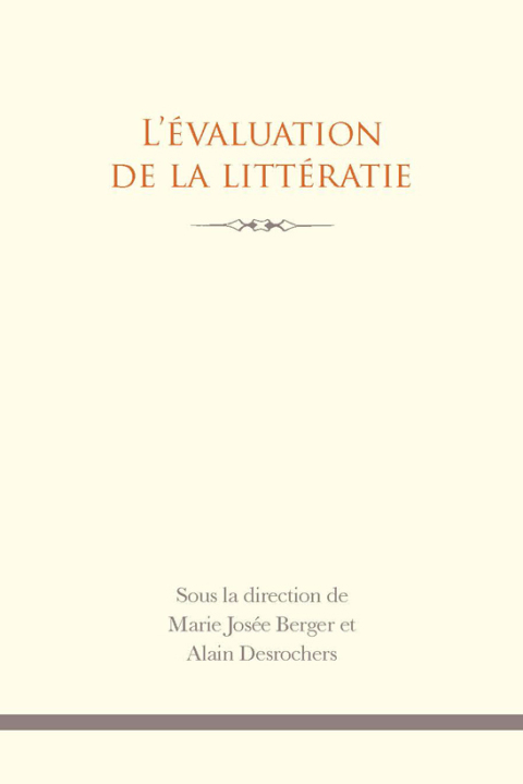 Cover image for book L'Évaluation de la littératie
