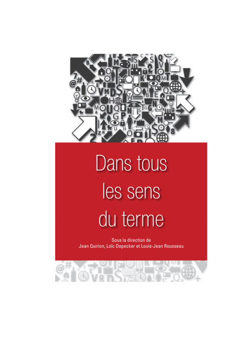 Cover image for book Dans tous les sens du terme