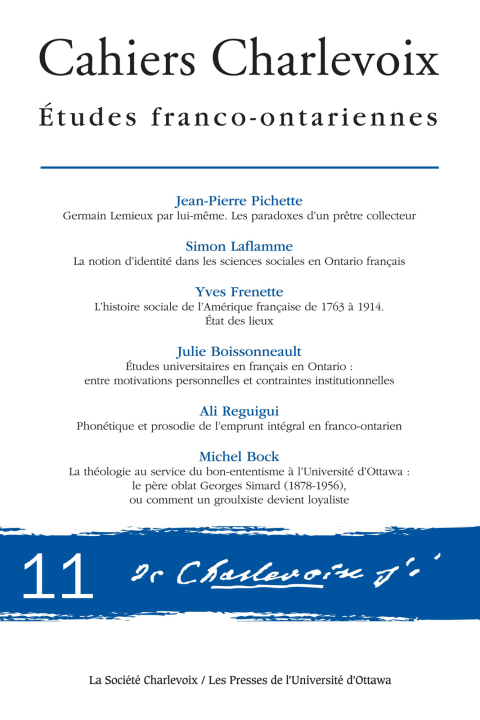 Cover image for book Cahiers Charlevoix 11
