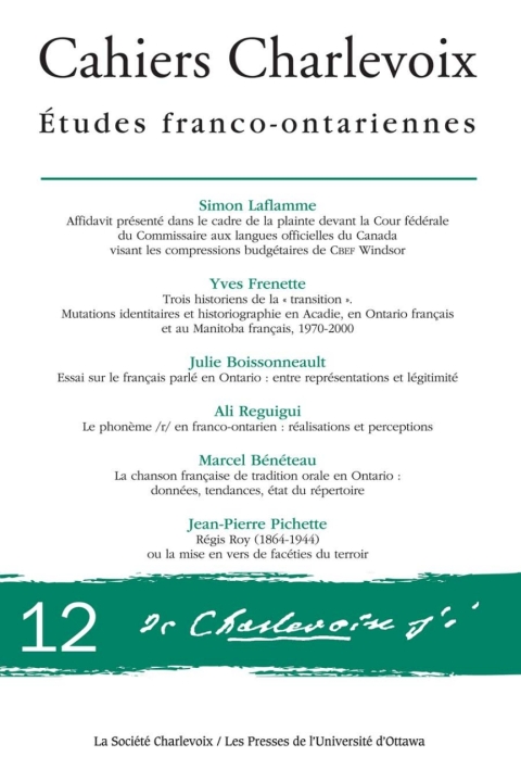Cover image for book Cahiers Charlevoix 12