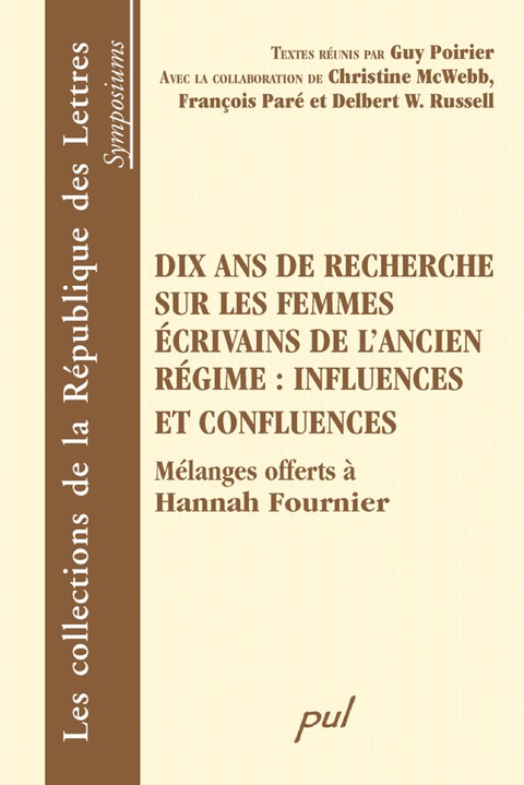 Cover image for book Dix ans de recherche sur les femmes écrivains de l'ancien...