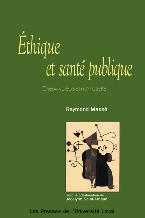 Cover image for book Ethique et santé publique: enjeux, valeurs et ...