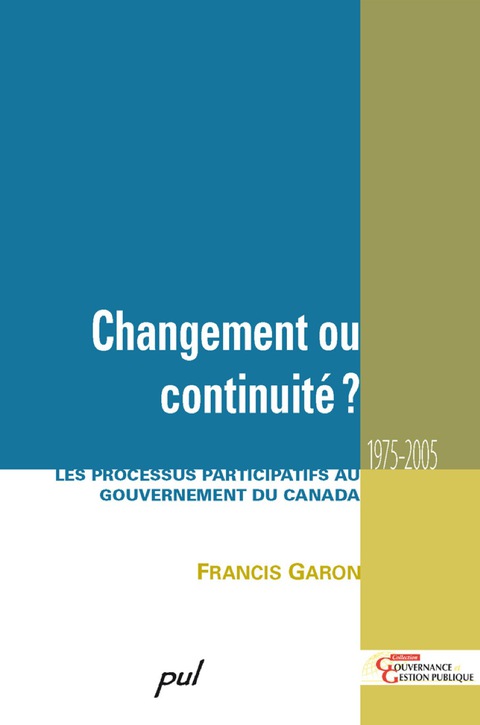 Cover image for book Changement ou continuité?