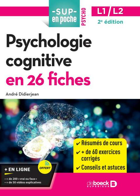 Cover image for book Psychologie cognitive en 26 fiches