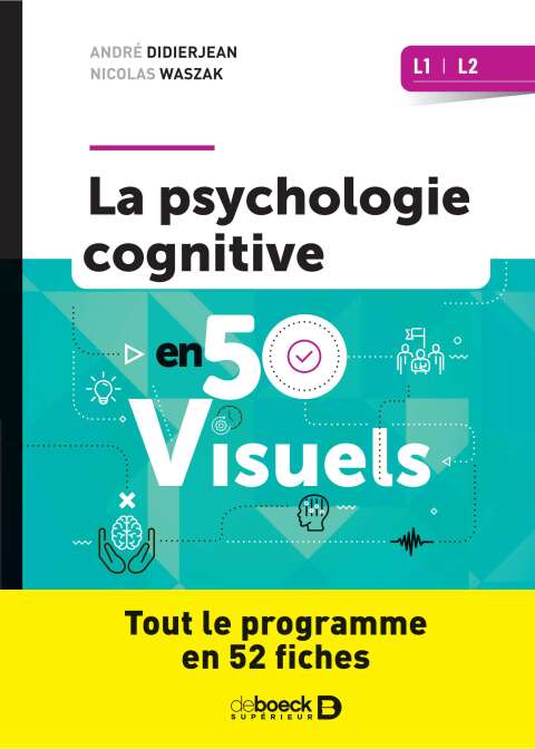 Cover image for book Psychologie cognitive en 50 visuels - Licences 1 et 2