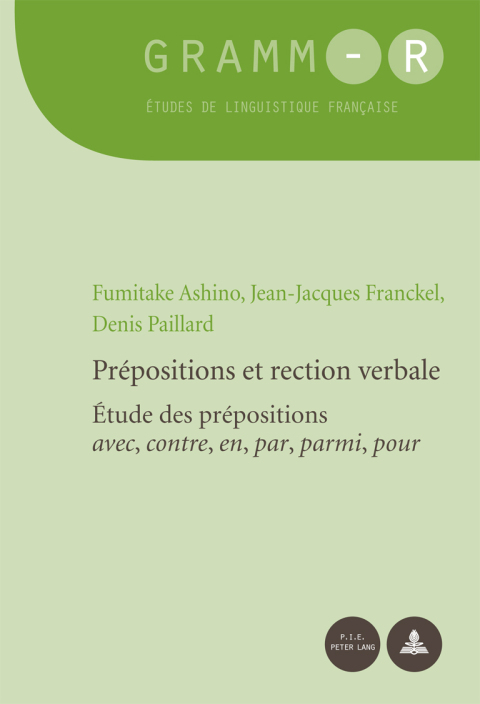 Cover image for book Prépositions et rection verbale