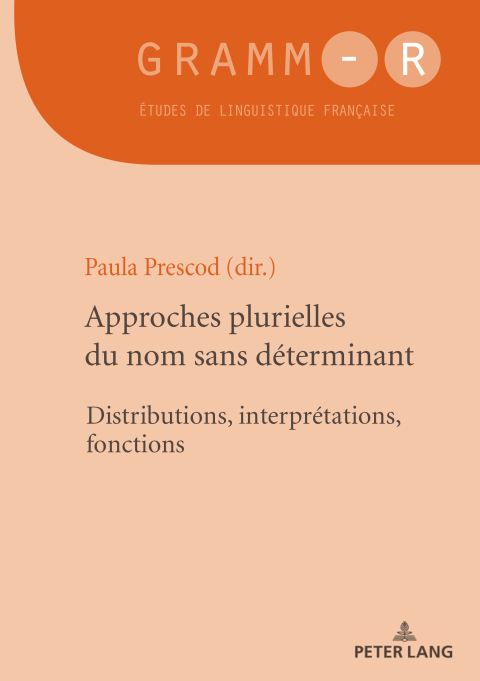 Cover image for book Approches plurielles du nom sans déterminant