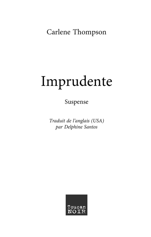 Cover image for book Imprudente