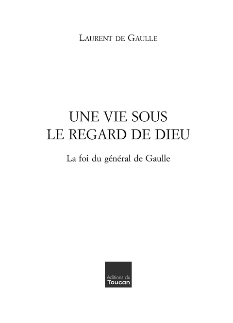 Cover image for book Une Vie sous le regard de Dieu