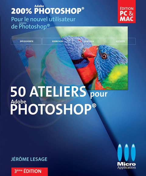 Cover image for book 50 ateliers pour Photoshop - 3ème édition