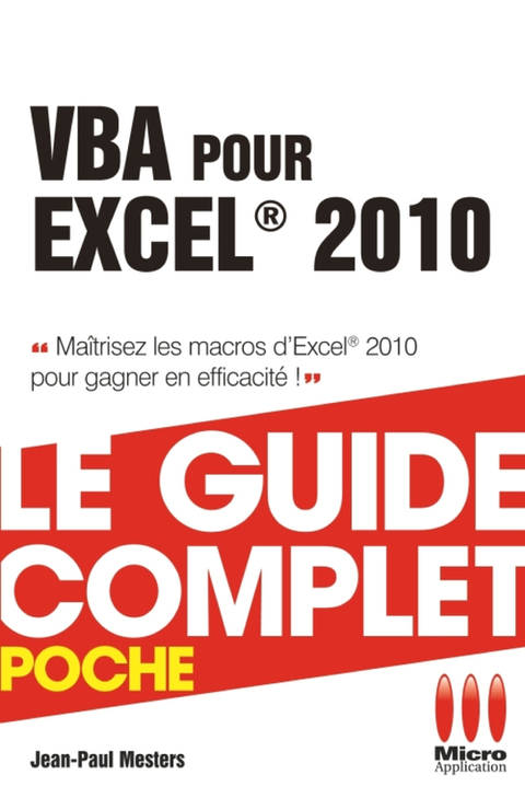 Cover image for book VBA pour Excel 2010 - Le guide complet