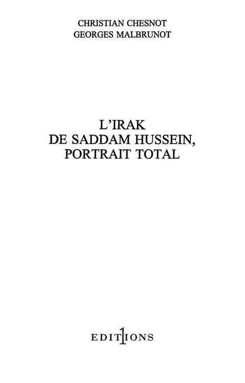 Cover image for book L'Irak de Saddam Hussein, portrait total