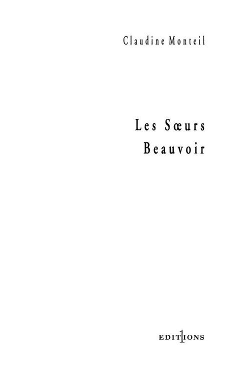 Cover image for book Les Soeurs Beauvoir