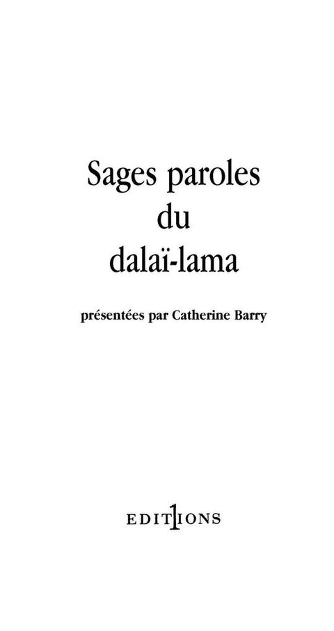 Cover image for book Sages paroles du dalaï-lama