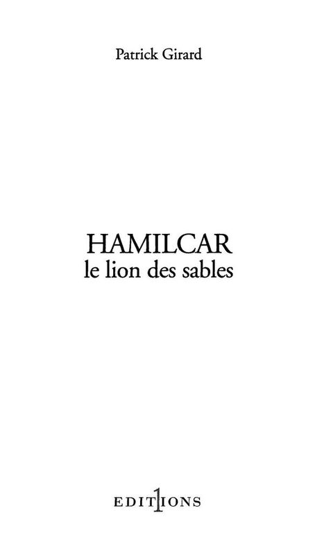 Cover image for book Le Roman de Carthage, t.I : Hamilcar