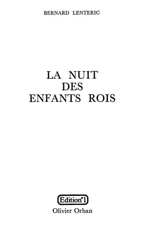 Cover image for book La Nuit des enfants rois