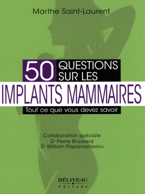 Cover image for book 50 questions sur les implants mammaires