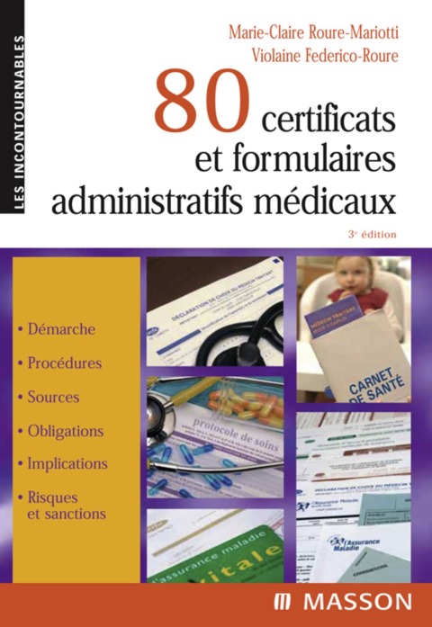 Cover image for book 80 certificats et formulaires administratifs médicaux