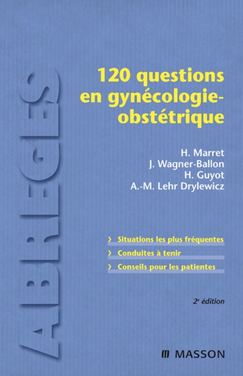 Cover image for book 120 questions en gynécologie-obstétrique