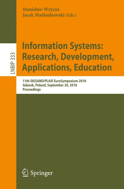 Cover image for book Information Systems: Research, Development, Applications, Education