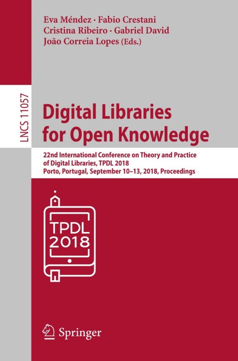 Cover image for book Digital Libraries for Open Knowledge