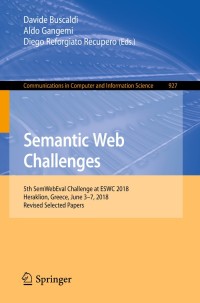 Cover image: Semantic Web Challenges 9783030000714