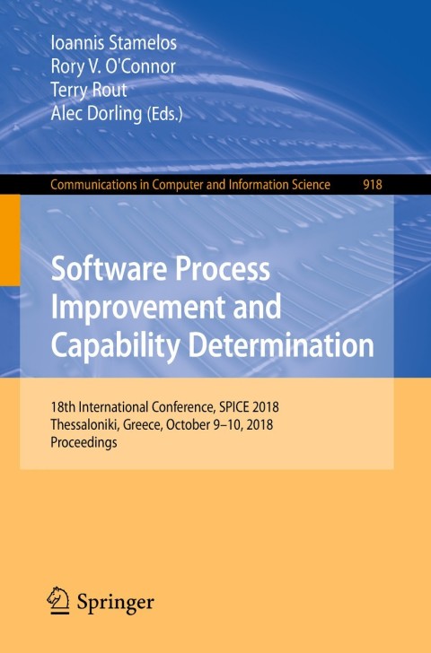 Cover image for book Software Process Improvement and Capability Determination