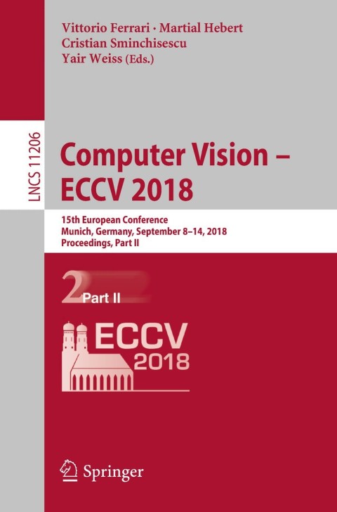 Cover image for book Computer Vision – ECCV 2018