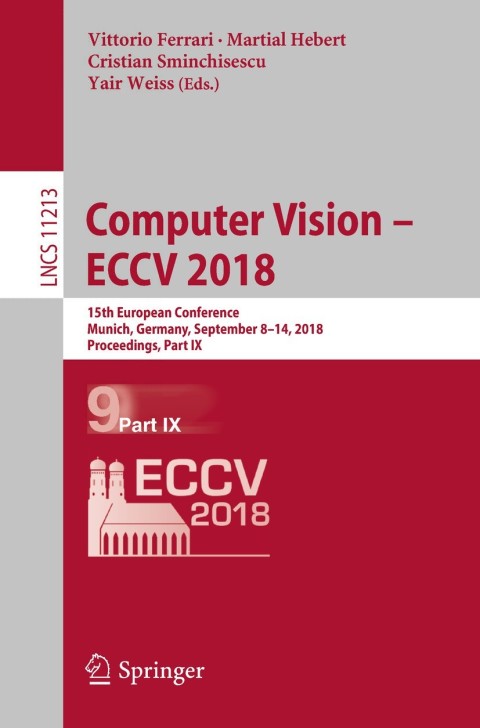 Cover image for book Computer Vision – ECCV 2018