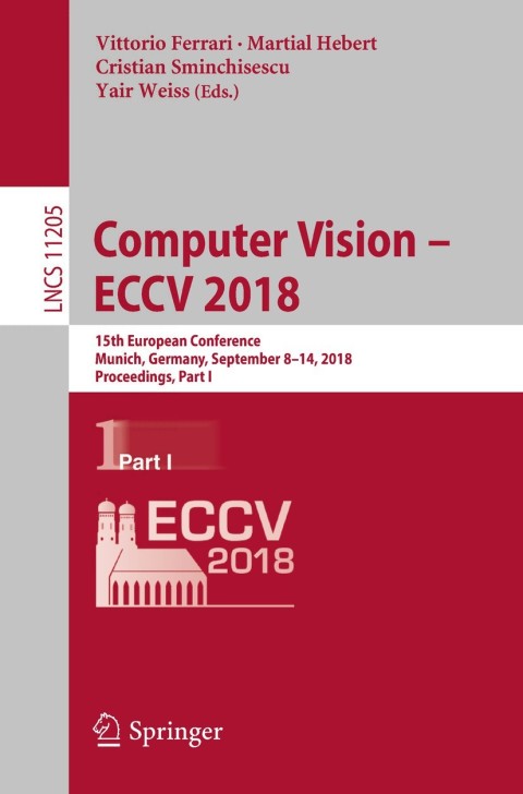Cover image for book Computer Vision – ECCV 2018