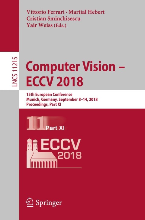 Cover image for book Computer Vision – ECCV 2018