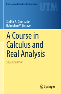 Cover image: A Course in Calculus and Real Analysis 2nd edition 9783030013998
