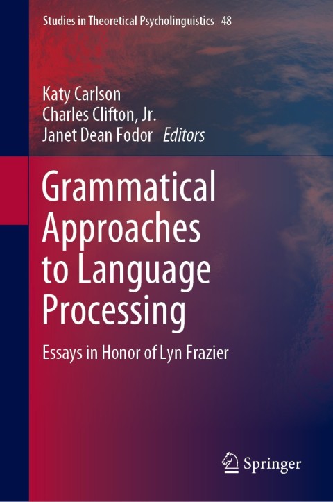 Cover image for book Grammatical Approaches to Language Processing