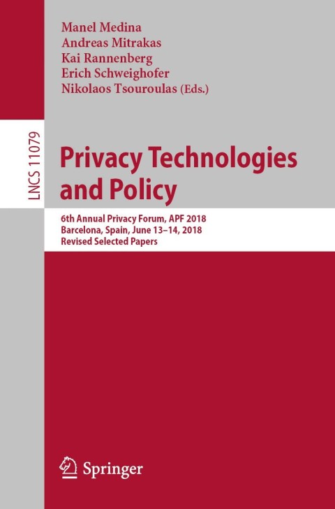 Cover image for book Privacy Technologies and Policy