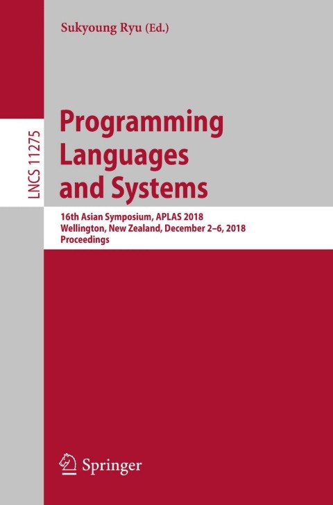 Cover image for book Programming Languages and Systems