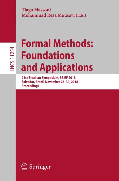 Cover image for book Formal Methods: Foundations and Applications