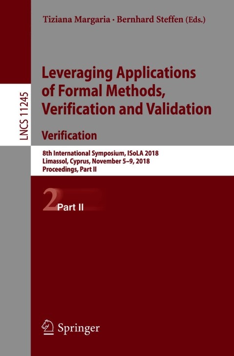 Cover image for book Leveraging Applications of Formal Methods, Verification and Validation. Verification