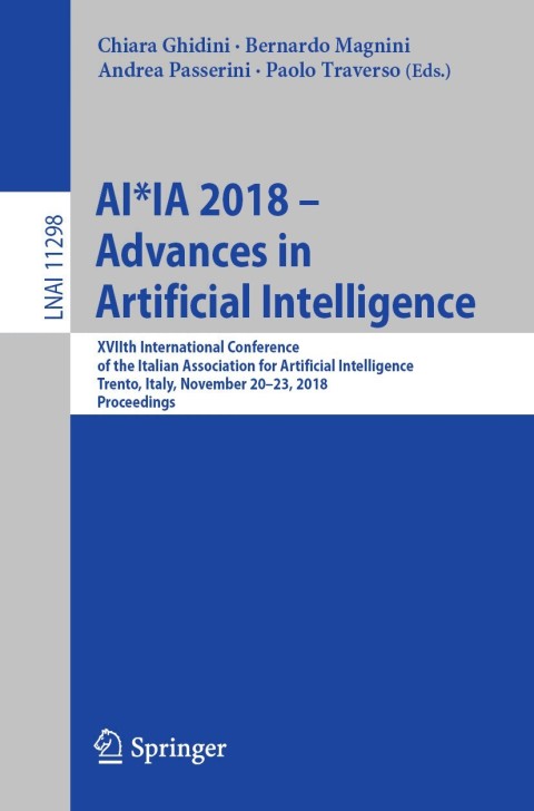 Cover image for book AI*IA 2018 – Advances in Artificial Intelligence