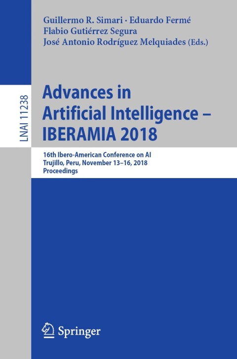 Cover image for book Advances in Artificial Intelligence - IBERAMIA 2018