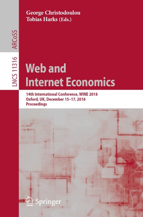 Cover image for book Web and Internet Economics