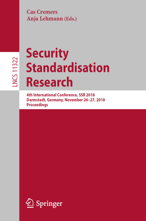 Cover image for book Security Standardisation Research
